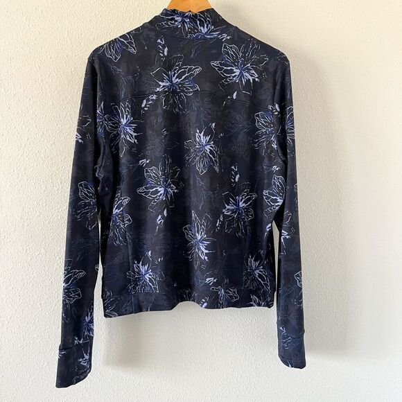 Columbia Botanical Sweatshirt Womens XXL Blue Runs Small Mock Neck Long Sleeve - Picture 6 of 10